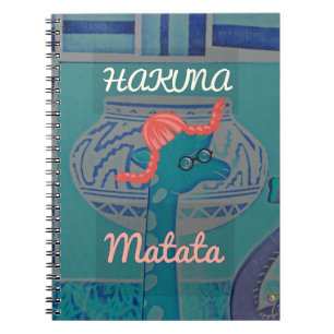 Funny afrikansk Giraffe Print Anteckningsbok