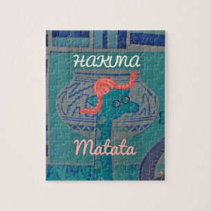 Funny afrikansk Giraffe Print Pussel