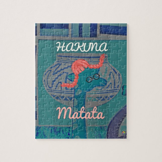 Funny afrikansk Giraffe Print Pussel (Vertikal)