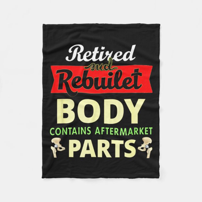 Funny After Hip Surgery Recovery Bionic Hip Replac Fleecefilt (Framsidan)