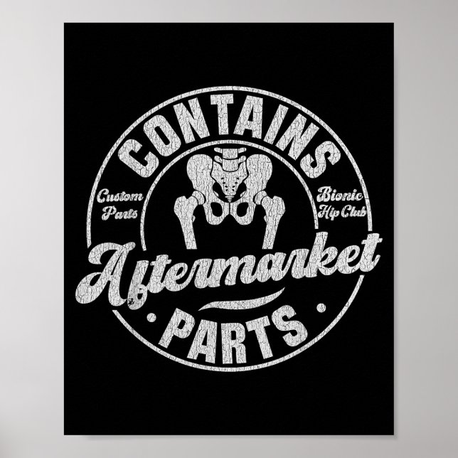 Funny After Hip Surgery Recovery Bionic Hip Replac Poster (Framsidan)