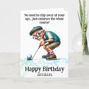 *~* Funny Age Senior AP94 Golfer Birthday Card Tack Kort
