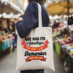 Funny Aging Tote Bag - Vintage för Auktoriserad Tygkasse