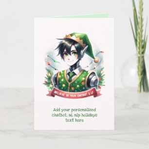 Funny Ai Chatbot Elf Greeting Card Corporate Helgkort