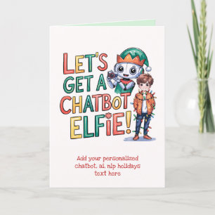 Funny Ai Chatbot Elf Greeting Card Corporate Helgkort