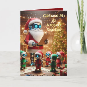 Funny Ai Chatbot Santa Greeting Card Corporate Helgkort