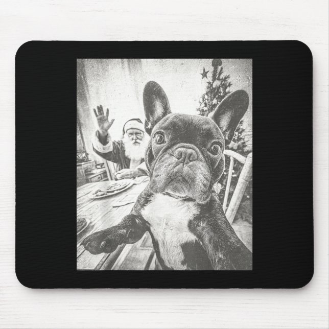 Funny Ai French Bulldog Selfie With Santa Claus Ch Musmatta (Framsidan)