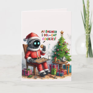 Funny Ai Ingenjör jul, Chatbot Gift Corporate Helgkort