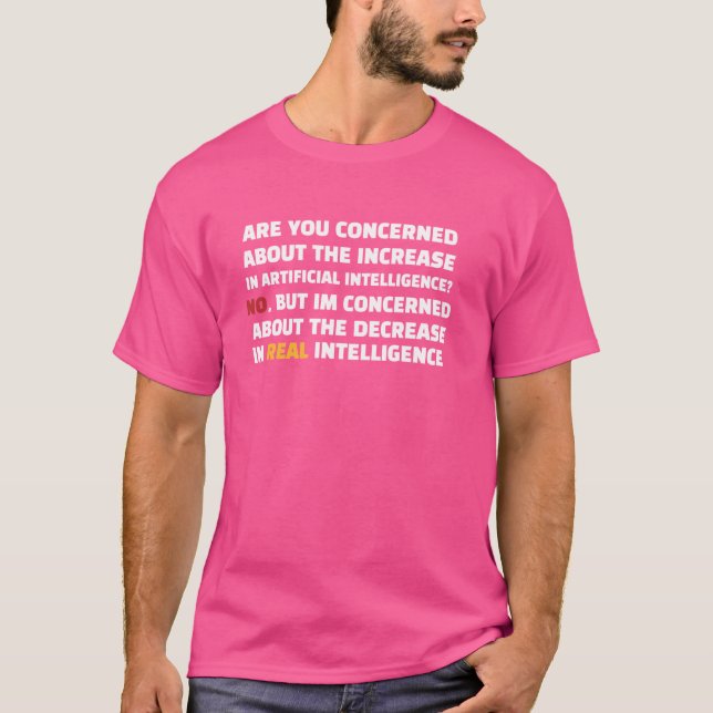 Funny AI-intelligens Artificial Computer Programi T Shirt (Framsida)