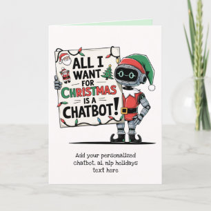 Funny Ai jul Chatbot Gift Corporate Business Helgkort
