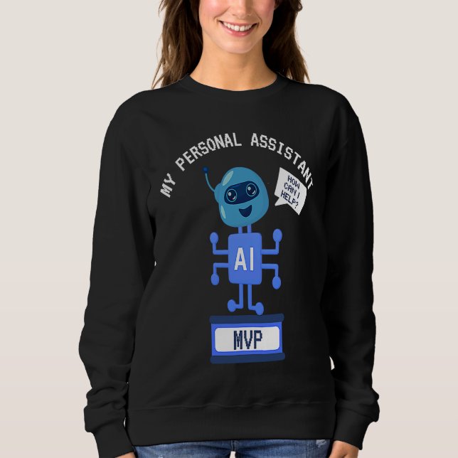 Funny AI MVP Personal Assistant Productivity T Shirt (Framsida)