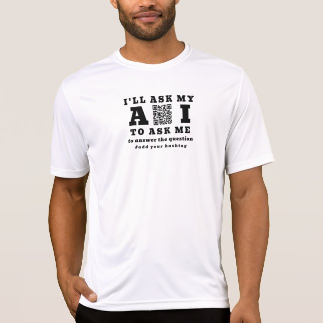 Funny AI Startup Tech – 2 QR Code Custom Marketing T Shirt (Framsida)