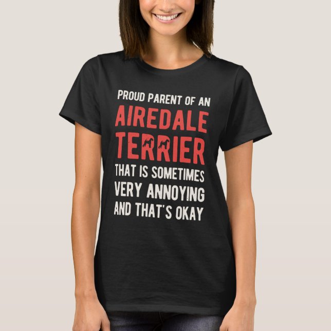Funny Airedale Terrier T Shirt (Framsida)