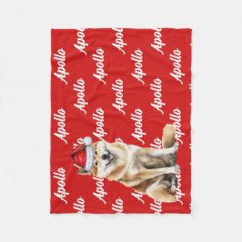Funny Akita Hund Namn Patterned jul Fleecefilt