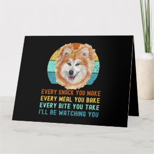 Funny Akita Inu eller Kuma Inu Hund Varje Snack du Kort