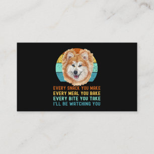 Funny Akita Inu eller Kuma Inu Hund Varje Snack du Visitkort