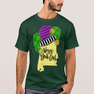 Funny Alabama Lycklig Mardi Gras Carnival Helgdag T Shirt