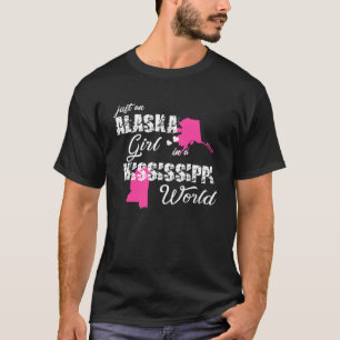Funny Alaska Shirts Just an Alaska-tjejen i Missi T Shirt