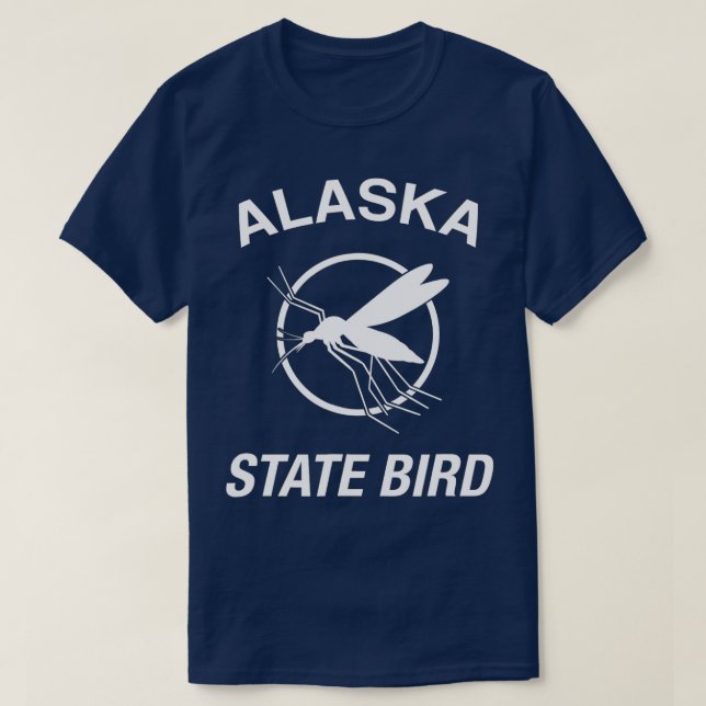 Funny Alaska State Bird Mosquito T Shirt (Design framsida)