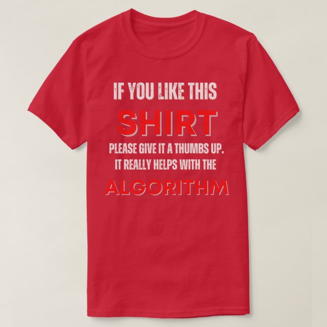 Funny algoritm design V2 T Shirt (Design framsida)