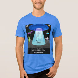 Funny Alien Abduction Phone Distraction Sci-Fi Hum T Shirt