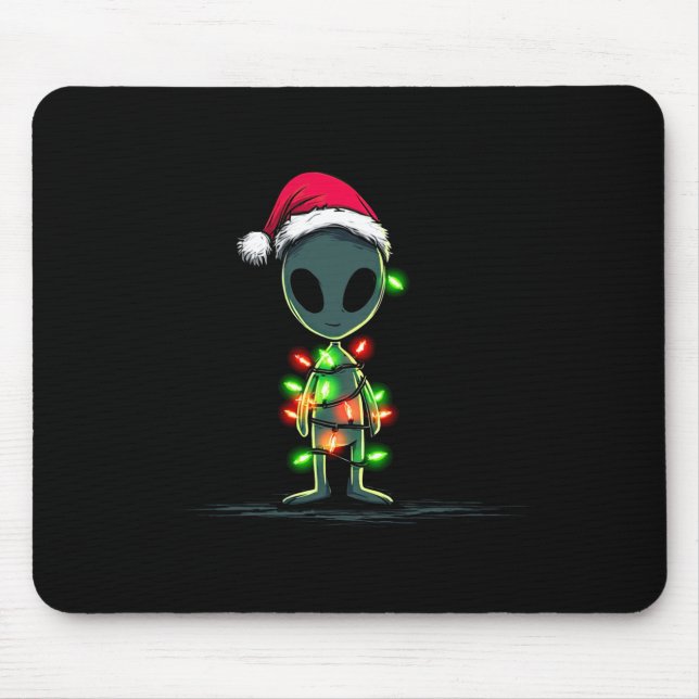 Funny Alien Christmas Graphics Lights Lover Extrat Musmatta (Framsidan)