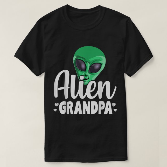 Funny Alien Grandpa Design T Shirt (Design framsida)