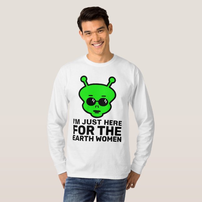 FUNNY ALIEN MANAR T-SHIRTS (Hel framsida)