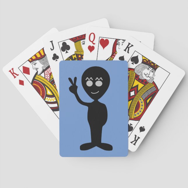 FUNNY ALIEN PLAYING CARDS CASINOKORT (Baksidan)