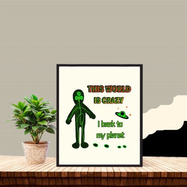 Funny Alien Poster (Skapare uppladdad)