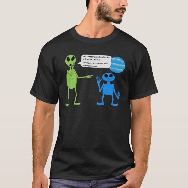 Funny Alien Probe T-shirt (Framsida)