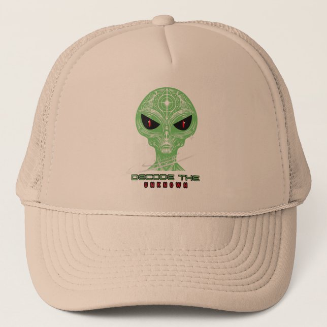 Funny Alien Trucker Hat – UFO Lover Gift Keps (Framsida)