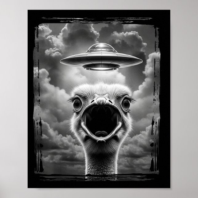 Funny Alien Turkey Ufo Selfie Thanksgiving Meme  Poster (Framsidan)