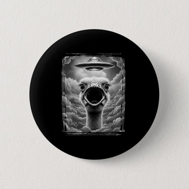 Funny Alien Turkey Ufo Selfie Thanksgiving Men Wom Knapp (Framsida)