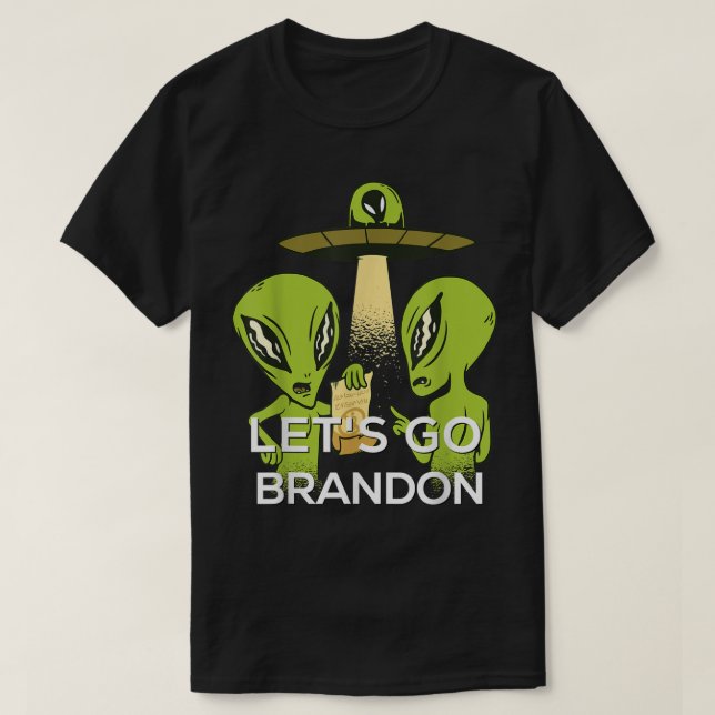 Funny Alien UFO Abduction Design T Shirt (Design framsida)