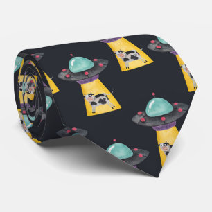 Funny Alien UFO Neck Tie Slips