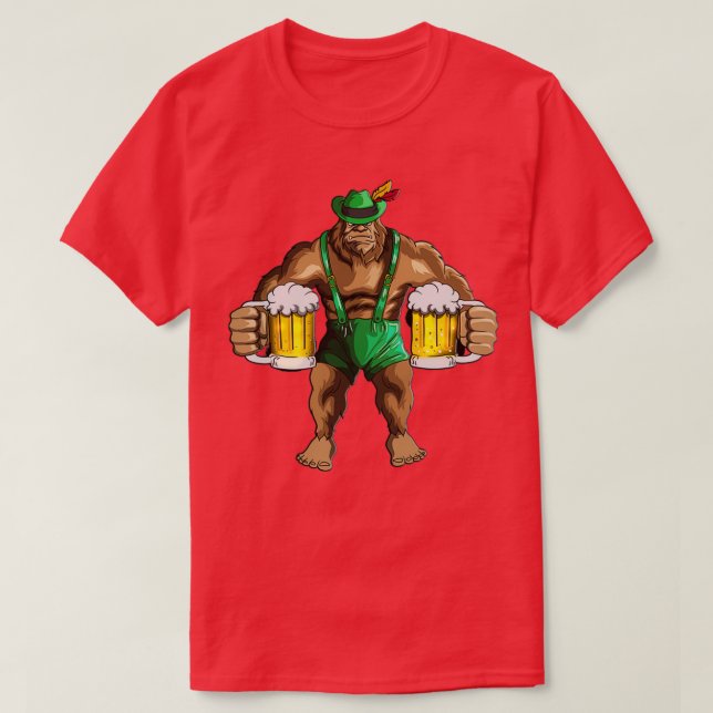 Funny alkoholöl Drinker Bigfoot Beer Fläkt T Shirt (Design framsida)