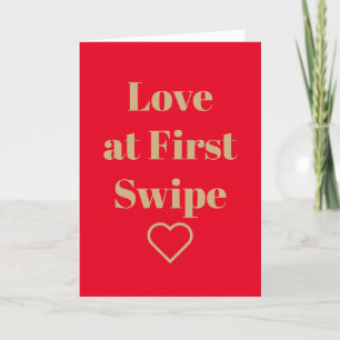 Funny Alla hjärtans dag Card Kärlek vid första sve Helgkort