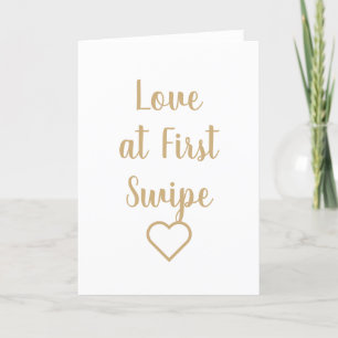Funny Alla hjärtans dag Card Kärlek vid första sve Helgkort
