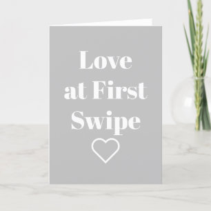 Funny Alla hjärtans dag Card Kärlek vid första sve Helgkort