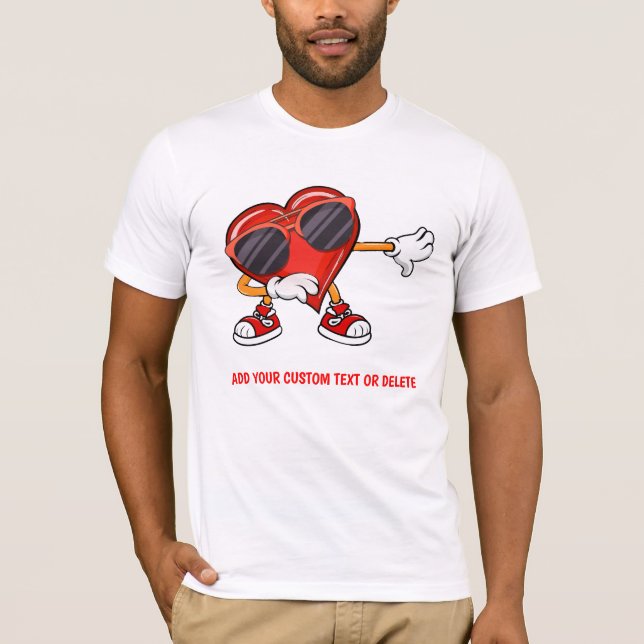 Funny Alla hjärtans dag Dabbing Hearts Valentine G T Shirt (Framsida)