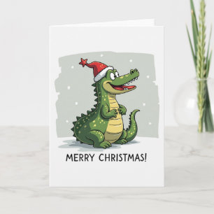 Funny Alligator-julkort Kort