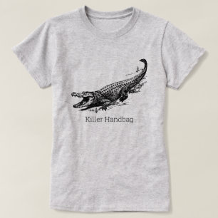 Funny Alligator KILLER HANDBAG T Shirt