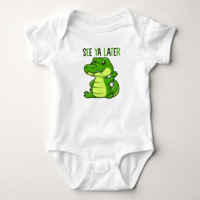 Funny Alligator T Shirt (Framsida)