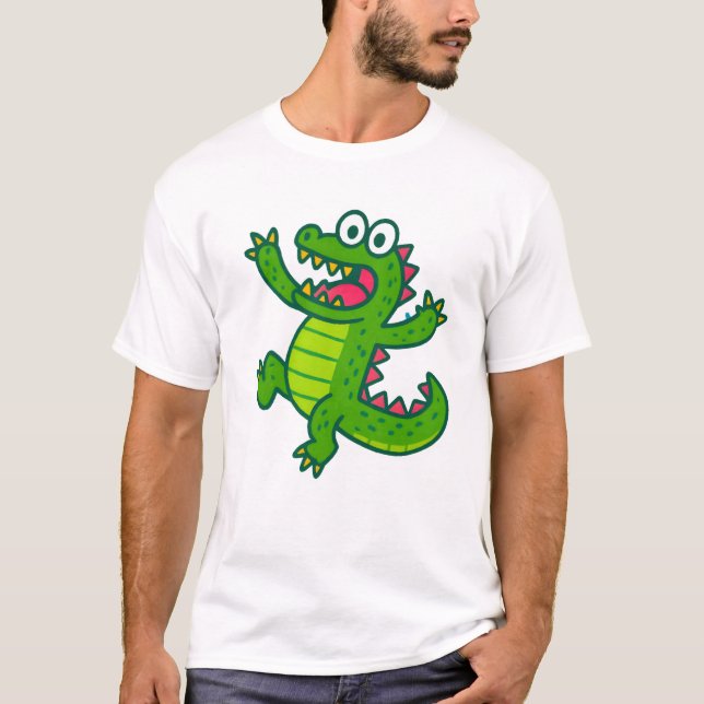 Funny Alligator T-Shirt (Framsida)