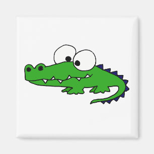 Funny Alligator-Tecknad Magnet