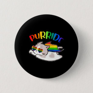 Funny Ally Cat Purride Lgbtq Gay pride Rainbow Kid Knapp