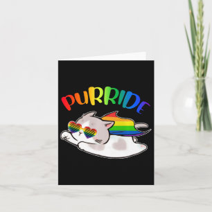 Funny Ally Cat Purride Lgbtq Gay pride Rainbow Kid Kort