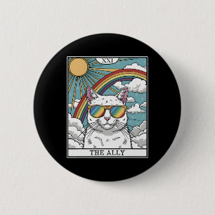 Funny Ally Cat Sunglasses Lgbtq Gay Lesbisk Biual Knapp