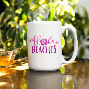 Funny Aloha Beacher Personlig Quote Glitter Kaffemugg